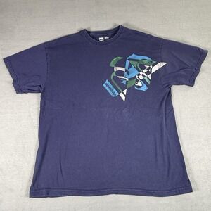 Vtg Quiksilver Shirt Mens Size Large Short Sleeve Geometric Skater Surf 90s Y2K